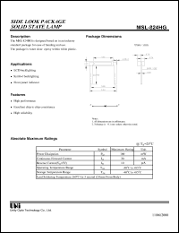 MSL-824HG datasheet: Solid state lamp MSL-824HG