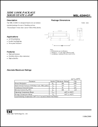 MSL-824HG1 datasheet: Solid state lamp MSL-824HG1