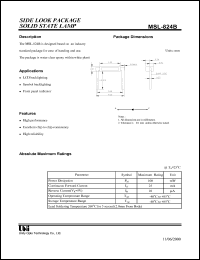 MSL-824B datasheet: Solid state lamp MSL-824B