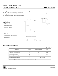 MSL-824UOL datasheet: Solid state lamp MSL-824UOL