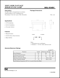 MSL-854BV datasheet: Solid state lamp MSL-854BV