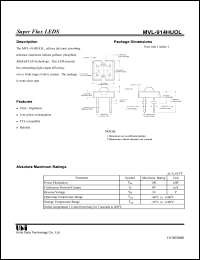 MVL-914HUOL datasheet: Super flux LED MVL-914HUOL