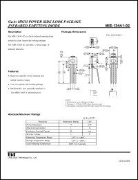 MIE-134A1-02 datasheet: GaAs infrared emitting diode MIE-134A1-02