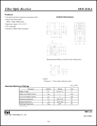 MOF-R3K4 datasheet: Fiber optic receiver MOF-R3K4