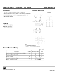 MSL-157RGB datasheet: Surface mount full color chip LED MSL-157RGB