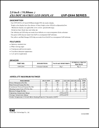 UVP-2844A datasheet: 4 x 4 DOT matrix LED display UVP-2844A