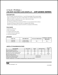 UVP-2058A datasheet: 5 x 8 DOT matrix LED display UVP-2058A