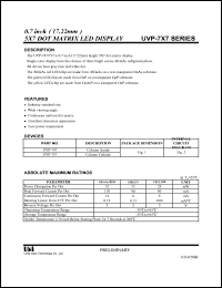 UVP-757C datasheet: 5 x 7 DOT matrix LED display UVP-757C