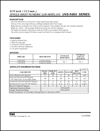 UVS-547AG datasheet: Single digit numeric LED display UVS-547AG