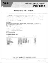 uPD71054L-10 datasheet: Programmable timer/counter, 10 MHz uPD71054L-10