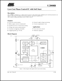 U2008B-xFPG3 datasheet: Low-cost phase-control IC with soft start U2008B-xFPG3