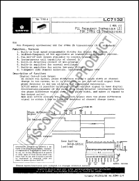 LC7132 datasheet: PLL frequency synthesizer LSI for 27MHz CB transceivers LC7132