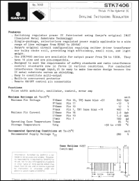 STK7406 datasheet: Offline switching regulator STK7406