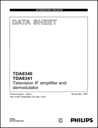 TDA8341 datasheet: Television IF amplifier and demodulato (tuner AGC output for p-n-p tuners) TDA8341