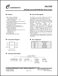 24LC02S8 datasheet: 2048-bits serial EEPROM with write protect 24LC02S8