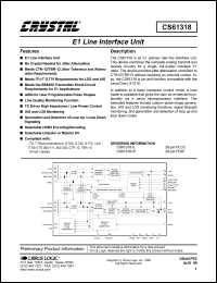 CS61353A-IP1 datasheet: E1 line interface unit CS61353A-IP1