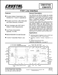 CS61574A-IP1 datasheet: E1 line interface unit CS61574A-IP1