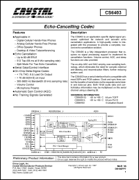 CS6403-IQ datasheet: Echo-canceling codec CS6403-IQ