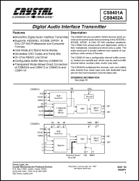 CS8401A-CP datasheet: Digital audio interface transmitter CS8401A-CP