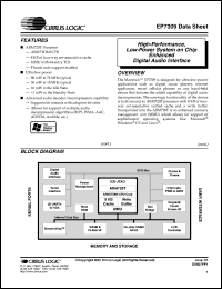 EP7309-IV-C datasheet: High-performance, low-power system on chip enchanced digital audio interface EP7309-IV-C