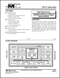 EP7312-IR-C datasheet: High-performance, low-power system on chip with SDRAM and enchanced digital audio interface EP7312-IR-C