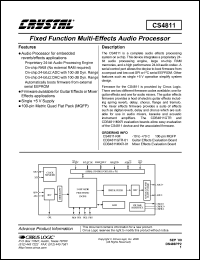 CS4811-KM datasheet: Fixed function multi-effects audio processor CS4811-KM