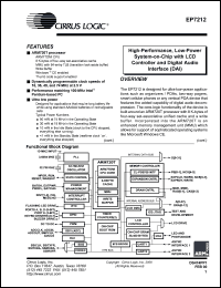 EP7212 datasheet: Ultra-low-power audio decoder system-on-chip EP7212