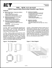 PEEL18CV8PI-7 datasheet: 7ns CMOS programmable electrically erasable logic device PEEL18CV8PI-7