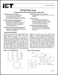 PA7536J-15 datasheet: 15ns programmable electrically erasable logic array PA7536J-15
