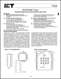 PA7128J-20 datasheet: 15ns programmable electrically erasable logic array PA7128J-20