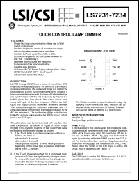 LS7233-S datasheet: Touch control lamp dimmer LS7233-S