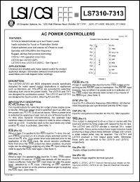 LS7310 datasheet: AC power controller LS7310