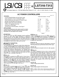 LS7311 datasheet: AC power controller LS7311