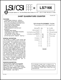 LS7166 datasheet: 24-bit quadrature counter LS7166