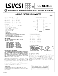 RED500 datasheet: AC line frequency divider RED500