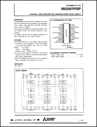 M52307P datasheet: 3-channel video amplifiers for high-resolution display M52307P