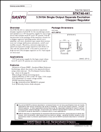 STK740-441 datasheet: 3.3V/5A single output separate excitation chopper regulator STK740-441