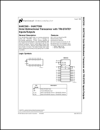 JM38510/75503B2 datasheet: Octal Bidirectional Transceiver with TRI-STATE Inputs/ Outputs JM38510/75503B2