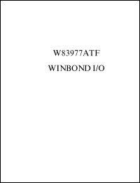 W83977ATF-A datasheet: Super I/O chip: UART, IrDA, parallel port, keyboard controller, general purpose I/O ports, FDC W83977ATF-A