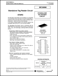 MC33690DW datasheet: Standalone tag reader circuit MC33690DW
