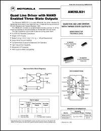 AM26LS31PC datasheet: Quad line driver with NAND enabled three-state outputs AM26LS31PC