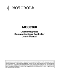 MC68EN360RC33 datasheet: QUad integrated communications controller, 033 MHz MC68EN360RC33