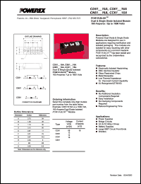 CC611416A datasheet: 1400V, 160A general purpose common cathode diode CC611416A