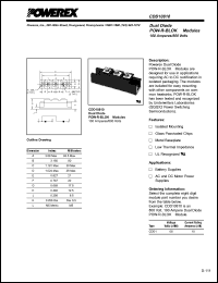 CDD10810 datasheet: 800V, 100A general purpose dual diode CDD10810