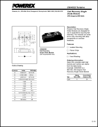 CS640525 datasheet: 500V, 250A fast recovery fast recovery single diode CS640525