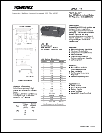 LD422243 datasheet: 2200V, 430A general purpose scr/diode LD422243