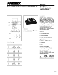 MEB00806 datasheet: 800V, 60A general purpose three phase bridge diode MEB00806