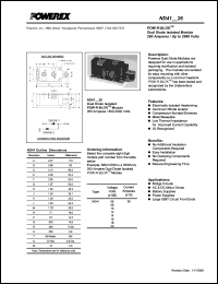 ND411826 datasheet: 1800V, 260A general purpose dual diode ND411826