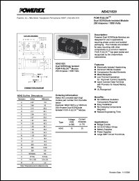 ND421825 datasheet: 1800V, 250A general purpose scr/diode ND421825