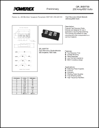 QRC0620T30 datasheet: 600V, 200A fast recovery common cathode diode QRC0620T30